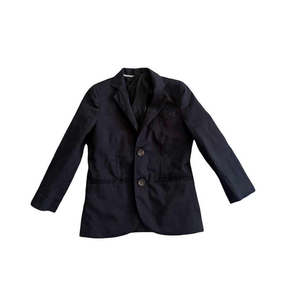 J Crew Boys Crewcuts Ludlow Cotton Suit Jacket Navy Italian Chino SZ 5